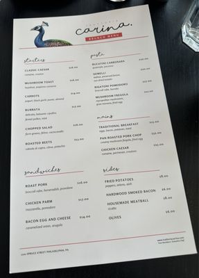 Menu photo 8 Trattoria Carina Philadelphia, PA Menu photo 8 Trattoria Carina Philadelphia, PA