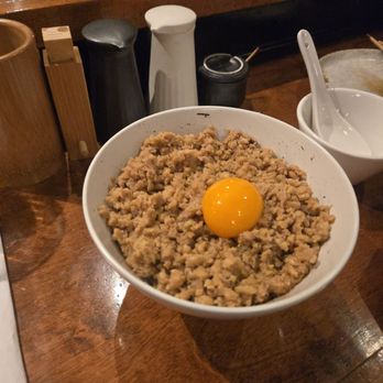 Yakitori Nishi - Ground chicken bowl with raw egg - Japanese Near Me - Lomita, California