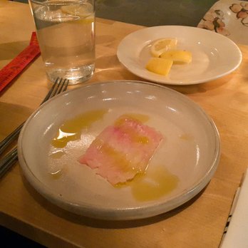 Oberlin - Raw black bass with olive oil and salt - New American Near Me - Providence, Rhode Island Oberlin - Raw black bass with olive oil and salt - New American Near Me - Providence, Rhode Island