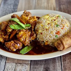 Bayou Seafood and Wings - GENERAL TSO CHICKEN. (Tasted great!)