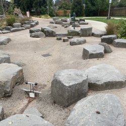 Khunamokwst Park - Rocks and splash pad type water (only on during summer)