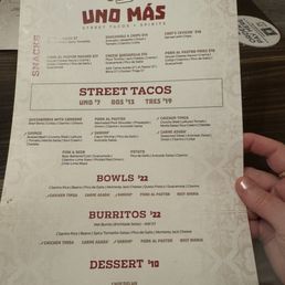 Food menu Food menu