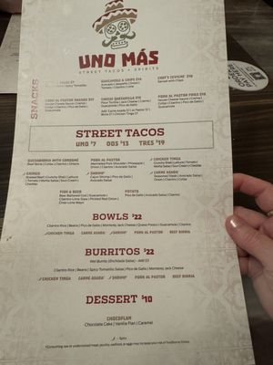 Menu photo 5 Uno Más Las Vegas, NV