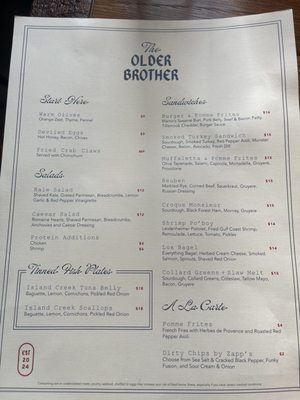 Menu photo 2 The Older Brother Starkville, MS Menu photo 2 The Older Brother Starkville, MS