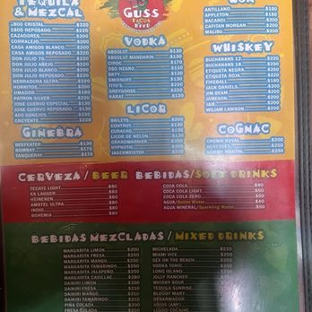 Tacos Guss - Menu - Tacos Near Me - Cabo San Lucas, BCS Tacos Guss - Menu - Tacos Near Me - Cabo San Lucas, BCS