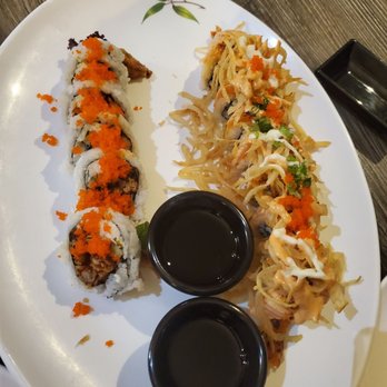 Sushi R91 - Spider Roll and Salmon Tataki Roll - Japanese Near Me - Riverside, California Sushi R91 - Spider Roll and Salmon Tataki Roll - Japanese Near Me - Riverside, California