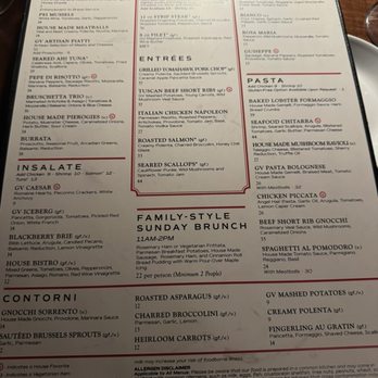 Gervasi Vineyard Resort & Spa - menu - Italian Near Me - Canton, Ohio