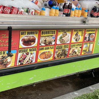 Tacos Aries - Menu 6/2024 Tacos $2.50 Burritos $10 Asada nacho $10. Tripita Taco $3.00 - Food Trucks Near Me - Los Angeles, California Tacos Aries - Menu 6/2024 Tacos $2.50 Burritos $10 Asada nacho $10. Tripita Taco $3.00 - Food Trucks Near Me - Los Angeles, California
