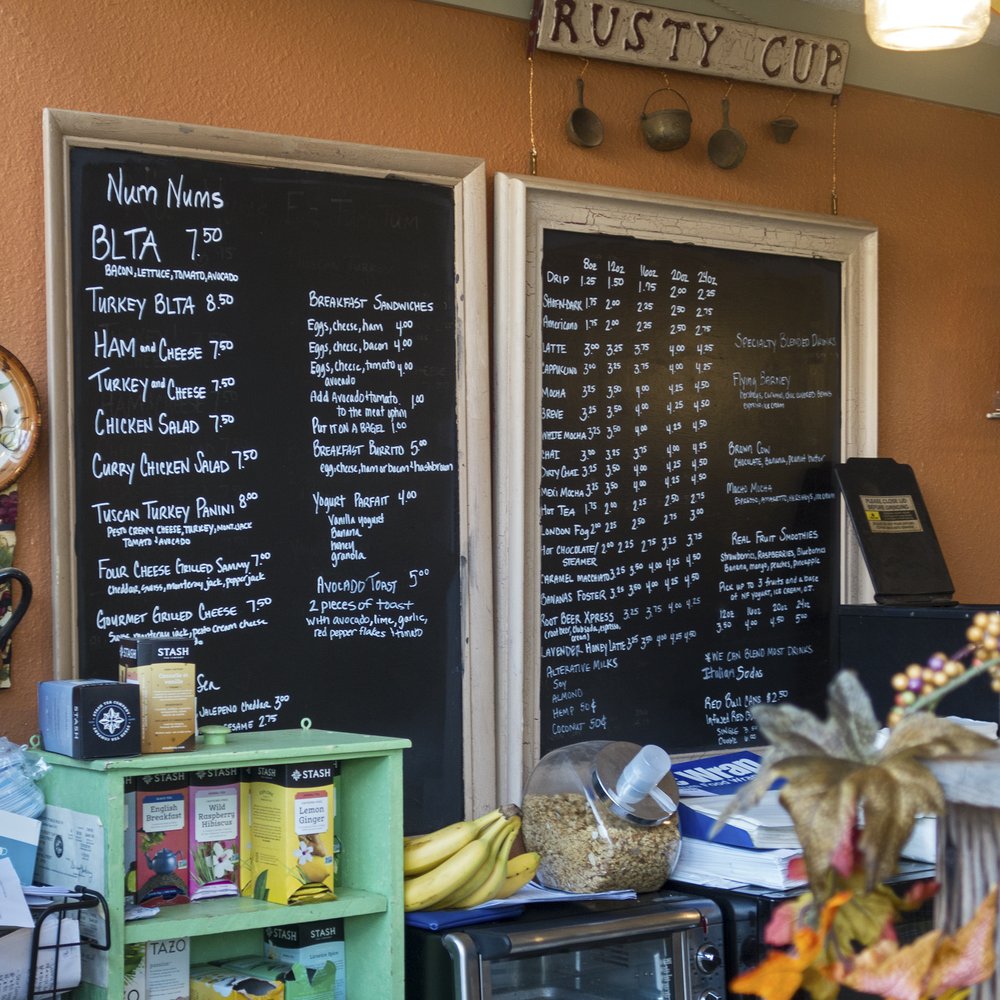 Rusty Cup - Menu and interior - Coffee & Tea Near Me - Astoria, Oregon Rusty Cup - Menu and interior - Coffee & Tea Near Me - Astoria, Oregon