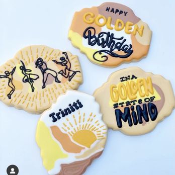Soulful Confection - My daughter golden birthday cookies!! - Desserts Near Me Soulful Confection - My daughter golden birthday cookies!! - Desserts Near Me