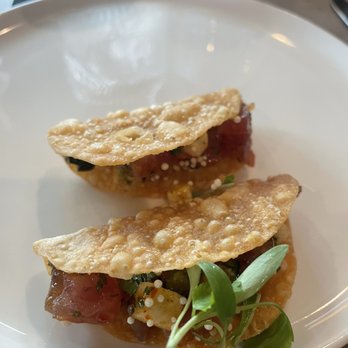 Oak - Appetizer Crispy Ahi Tuna tacos - New American Near Me - Laguna Beach, California