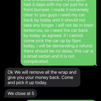 OC Autostyle - speaking with lisa .. they did not take me serious with my  reasonable deadline.. they confirmed it too!! no accountability - Auto Customization Near Me - Orange, California