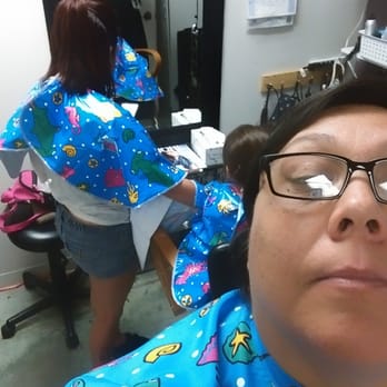 Escape Salon - She wouldn't wear one unless we all did lol - Nail Salons Near Me - Albuquerque, New Mexico