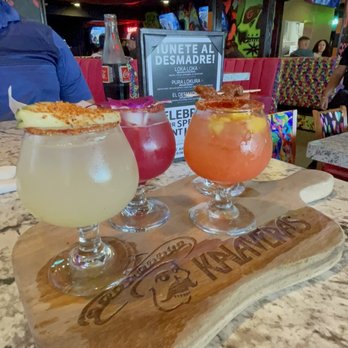 Kalaveras - Margarita flight - Mexican Near Me - San Bernardino, California Kalaveras - Margarita flight - Mexican Near Me - San Bernardino, California