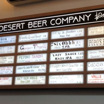 Desert Beer Company - Beer Menu - Breweries Near Me - Palm Desert, California