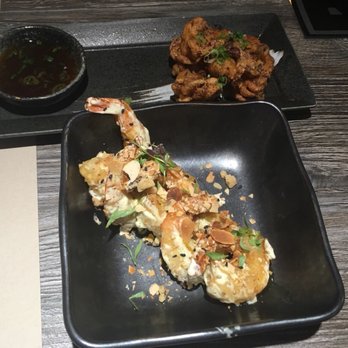 Ke-uH - Spicy honey shrimp app (not spicy but good) & baby octopus app (delicious) - Sushi Bars Near Me - Weston, Florida