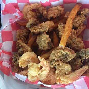 OD Seafood - Fried oyster and shrimp basket. Batter was light and seasoned very well. - Seafood Near Me - Savannah, Georgia OD Seafood - Fried oyster and shrimp basket. Batter was light and seasoned very well. - Seafood Near Me - Savannah, Georgia
