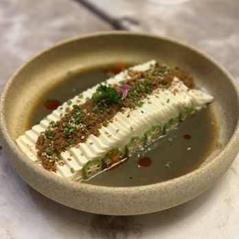 Blue Magpie - Hollandaise Tofu (with okra and pork song) - Bars Near Me - Arcadia, California Blue Magpie - Hollandaise Tofu (with okra and pork song) - Bars Near Me - Arcadia, California