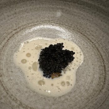 Sons & Daughters - Caviar d'Aquitaine Perlita with Chamomile Vinegar, Bay Laurel & Smoked Sturgeon - New American Near Me - San Francisco, California Sons & Daughters - Caviar d'Aquitaine Perlita with Chamomile Vinegar, Bay Laurel & Smoked Sturgeon - New American Near Me - San Francisco, California