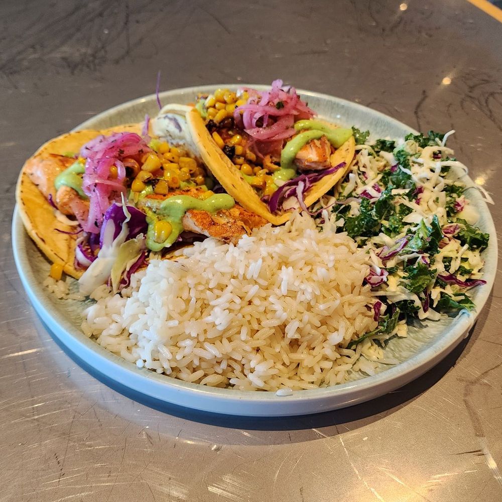 California Fish Grill - Cajun Salmon Taco Combo - Seafood Near Me - San Diego, California California Fish Grill - Cajun Salmon Taco Combo - Seafood Near Me - San Diego, California