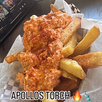 Papoulis Pit Stop Grill - Apollos Torch fries - Greek Near Me - Spring Hill, Florida
