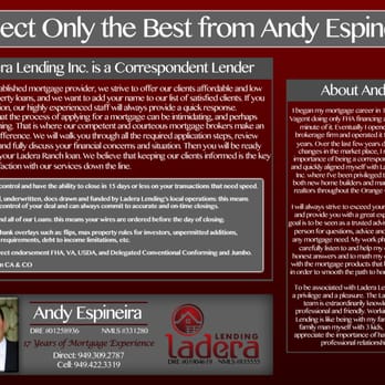 Andy Espineira - Bio - Mortgage Brokers Near Me - Ladera Ranch, California