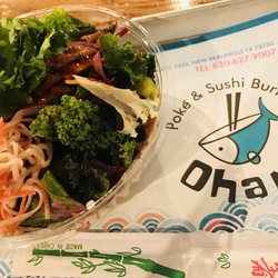 Ohana Poke & Sushi Burrito - The veggiest of poke bowls...with eel of course