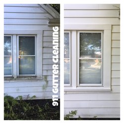 911 Window washing - Before and after pressure wash in Des Planes, IL!