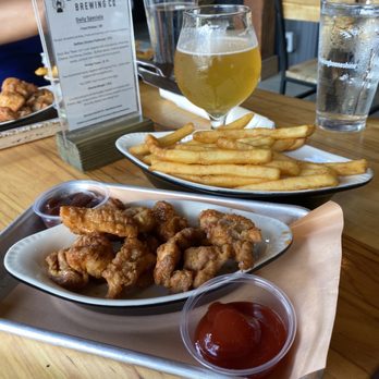 Booneshine Brewing - Hot honey chicken nuggets and fries - Breweries Near Me - Boone, North Carolina Booneshine Brewing - Hot honey chicken nuggets and fries - Breweries Near Me - Boone, North Carolina