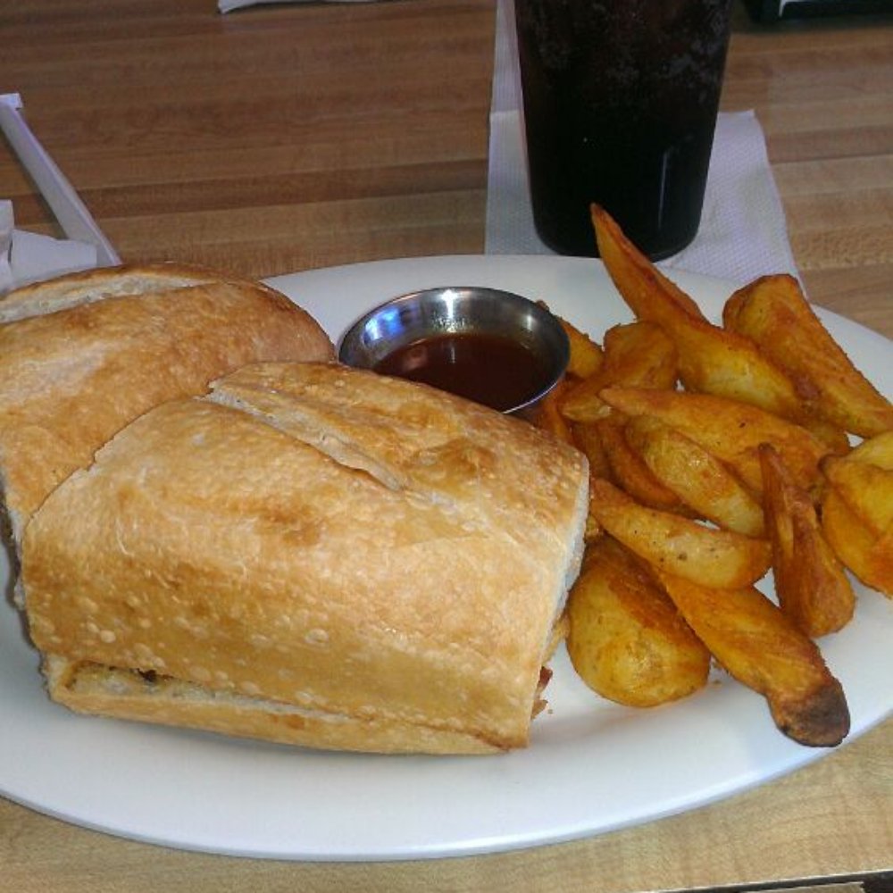 Hog Wild Bar-B-Que - Brisket sandwich and seasoned fries - Barbeque Near Me - Placerville, California