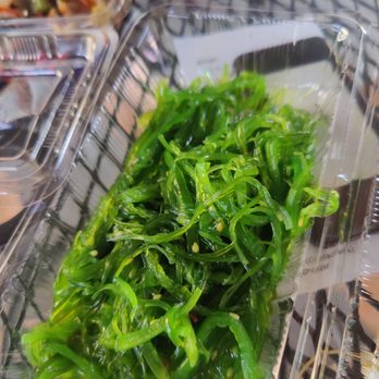 Ikkyu - Seaweed salad in plastic container held closed by a rubber band - Ramen Near Me - Tucson, Arizona Ikkyu - Seaweed salad in plastic container held closed by a rubber band - Ramen Near Me - Tucson, Arizona