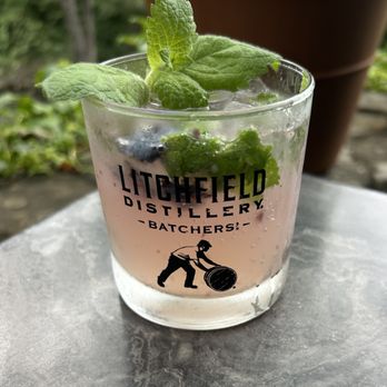 G. W. Tavern - Yummy blueberry mule, with fresh blueberries and house grown mint! - American Near Me - Washington Depot, Connecticut G. W. Tavern - Yummy blueberry mule, with fresh blueberries and house grown mint! - American Near Me - Washington Depot, Connecticut