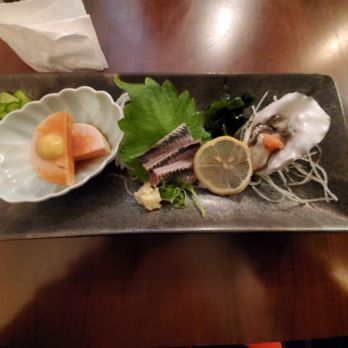 Sushi NAKATA - Monkfish liver, oyster, and other assorted fish - Sushi Bars Near Me - Monrovia, California