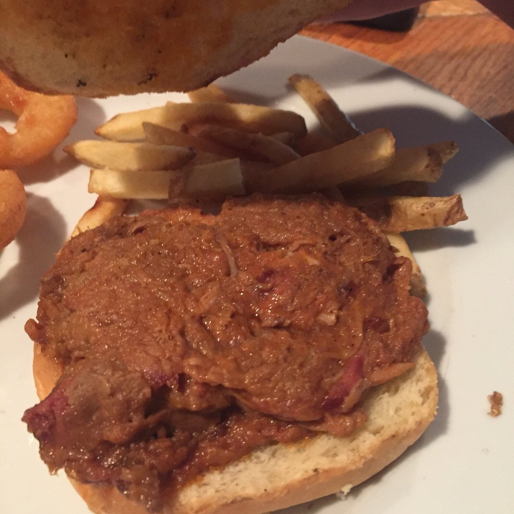 $12 pulled pork sandwich. Ugh! Looks like dog food. $12 pulled pork sandwich. Ugh! Looks like dog food.