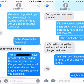 Ceasar's Hand Wash & Detail - Wow. So unprofessional! - Auto Detailing Near Me - Austin, Texas Ceasar's Hand Wash & Detail - Wow. So unprofessional! - Auto Detailing Near Me - Austin, Texas