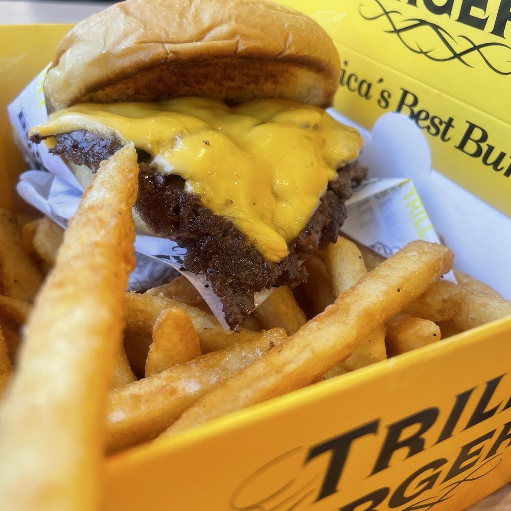 Trill Burgers - Spring - Kids meal - single patty - Burgers Near Me - Spring, Texas Trill Burgers - Spring - Kids meal - single patty - Burgers Near Me - Spring, Texas