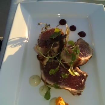 Sunset Monalisa - Three pieces of seared, mediocre tuna. - Mediterranean Near Me - Cabo San Lucas, BCS Sunset Monalisa - Three pieces of seared, mediocre tuna. - Mediterranean Near Me - Cabo San Lucas, BCS
