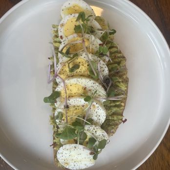 Chez Luc’s - Avocado toast with eggs. - Coffee & Tea Near Me - Sacramento, California