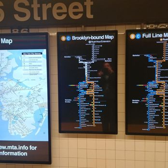 MTA - 86th St Subway Station - New map screens - Metro Stations Near Me - New York, New York