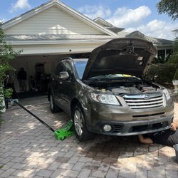 M&M Mobile Mechanic and Roadside Services - Fixing a coolant leak that had happened in the customers driveway
