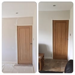 Decor & More Painting & Decorating - oak door, before and after..