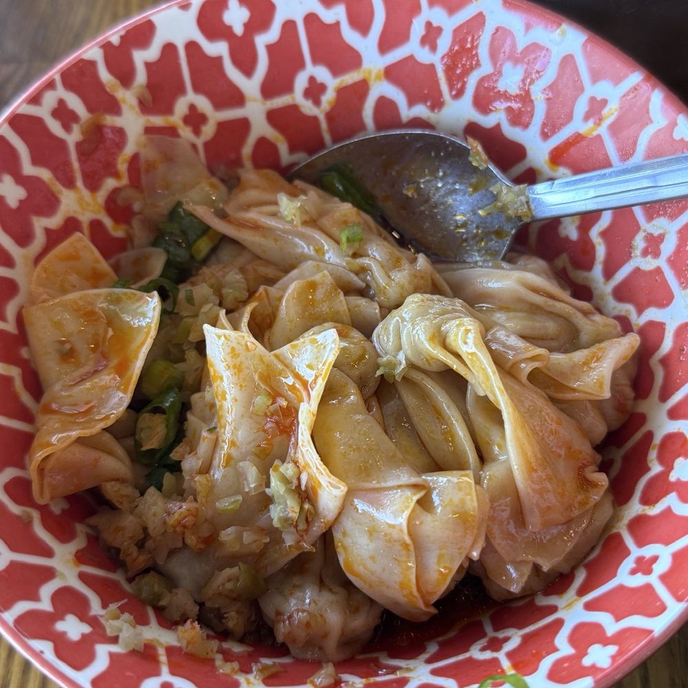 Liang's Village - Spicy Red Oil Mini Wontons - Taiwanese Near Me - Cupertino, California Liang's Village - Spicy Red Oil Mini Wontons - Taiwanese Near Me - Cupertino, California