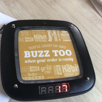 Habit Burger & Grill - Buzzer to announce your order is ready... - Salad Near Me - Boca Raton, Florida