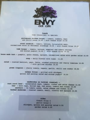 Menu photo 2 Envy Cafe & Gallery Summer Hill, NSW