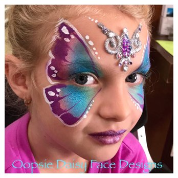 Oopsie Daisy Face Designs - Beautiful bejeweled butterfly - Face Painting Near Me - Apple Valley, California Oopsie Daisy Face Designs - Beautiful bejeweled butterfly - Face Painting Near Me - Apple Valley, California