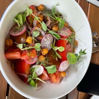 Estela - Tomato salad with fresh market greens - Caribbean Near Me - Rincón, Puerto Rico