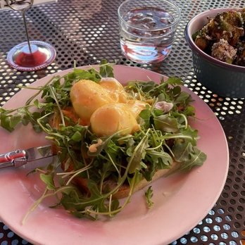 Side Street Kitchen - Pork Belly Eggs Benedict (weekends only) - Sandwiches Near Me - Point Reyes Station, California