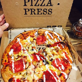 The Pizza Press - Finished product. Solid pizza - Salad Near Me - Orange, California The Pizza Press - Finished product. Solid pizza - Salad Near Me - Orange, California