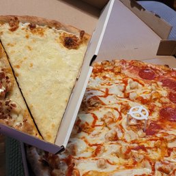 two slices of pizza in a box two slices of pizza in a box