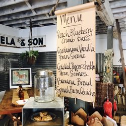 Salvage Sisters and Son - We feature Savory n Sweet, Inc in our shop with daily fresh savory and sweet items and fresh brewed coffee from Salvage Coffee Co.